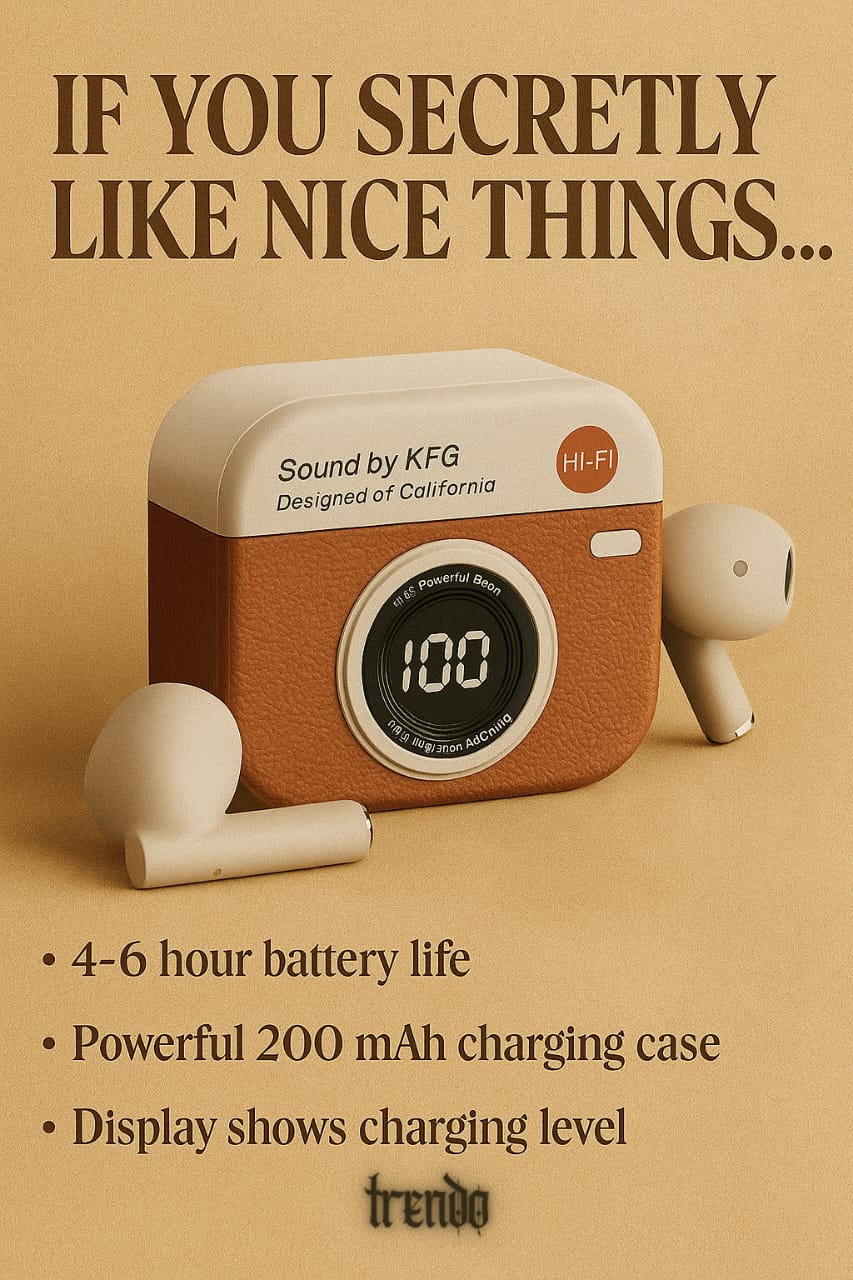 Q86 Retro Camera-Style T-Buds – Advanced Bluetooth 5.49 TWS Earbuds with Noise Reduction & Charging Display Case
